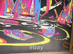 RIDING EASY VINTAGE 1969 HEADSHOP BLACKLIGHT POSTER By WESPAC VISUAL W189