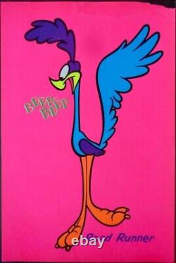 ROAD RUNNER original 1968 BLACK LIGHT HEAD SHOP poster 19.5x29 LOONEY TUNES
