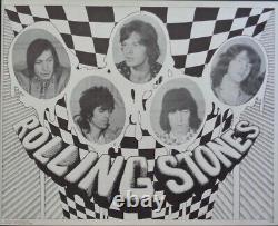 ROLLING STONES 1970 Blacklight Psychedelic HEAD SHOP poster 23x29 NM