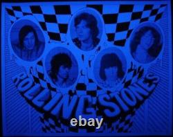 ROLLING STONES 1970 Blacklight Psychedelic HEAD SHOP poster 23x29 NM
