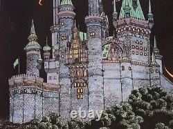 RaRe VinTagE MOORCASTLE VELVET BLACK LIGHT POSTER Victorian Haunted House