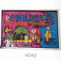 Rafael Zambrana Framed Revolution Psychedelic Pop Art Poster 1969 Counterculture
