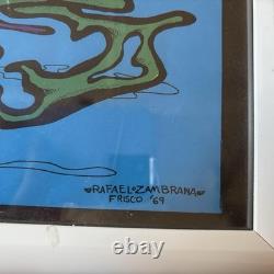 Rafael Zambrana Framed Revolution Psychedelic Pop Art Poster 1969 Counterculture