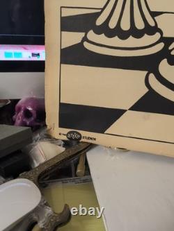 Rare 1968 Artko Studios Queen's Charisma Psychedelic Blacklight Poster Chess