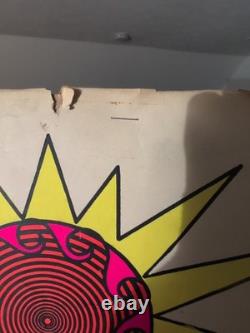 Rare 1968 Artko Studios Queen's Charisma Psychedelic Blacklight Poster Chess