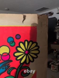 Rare 1968 Artko Studios Queen's Charisma Psychedelic Blacklight Poster Chess