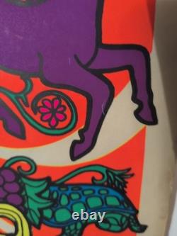 Rare 1968 Artko Studios Queen's Charisma Psychedelic Blacklight Poster Chess