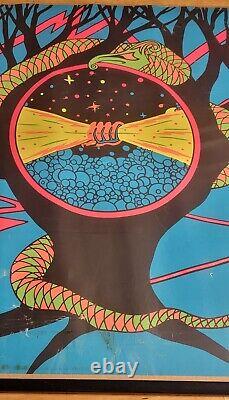 Rare 1970 Vintage Lightning Blacklight Poster The Third Eye Inc, Ny