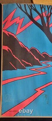 Rare 1970 Vintage Lightning Blacklight Poster The Third Eye Inc, Ny