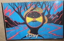 Rare 1970 Vintage Lightning Blacklight Poster The Third Eye Inc, Ny