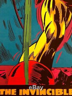 Rare 1971 Marvel Comics IRON MAN Black Light Poster by Third Eye TE4019 NM