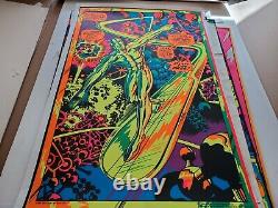 Rare 1971 Marvel Comics SILVER SURFER Black Light Poster by Third Eye TE4005 NM
