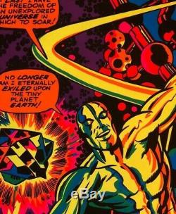 Rare 1971 Marvel Comics SILVER SURFER Black Light Poster by Third Eye TE4005 NM