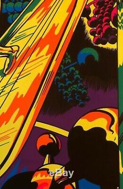 Rare 1971 Marvel Comics SILVER SURFER Black Light Poster by Third Eye TE4005 NM