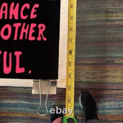 Rare 1972'Flocked' Blacklight Poster Gestalt Prayer'I Do My Thing' 35X23 Soul