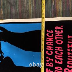 Rare 1972'Flocked' Blacklight Poster Gestalt Prayer'I Do My Thing' 35X23 Soul