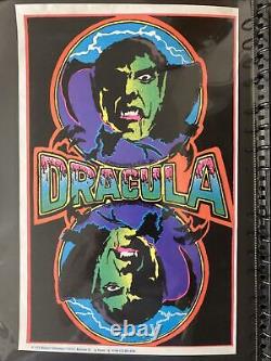 Rare 1975 Dracula Black Light Poster Nm No Pin Holes