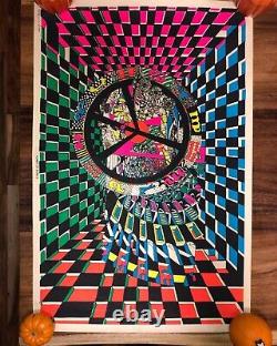 Rare Black Light Poster 1969. Power of Eunice. Platt Mfg Co. Very rare