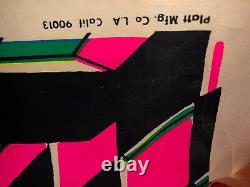 Rare Black Light Poster 1969. Power of Eunice. Platt Mfg Co. Very rare