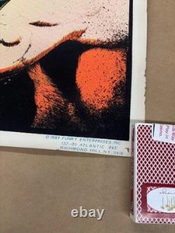 Rare Bruce Lee Blacklight Velvet Poster Kung Fu 1981