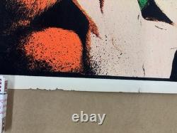 Rare Bruce Lee Blacklight Velvet Poster Kung Fu 1981