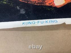 Rare Bruce Lee Blacklight Velvet Poster Kung Fu 1981