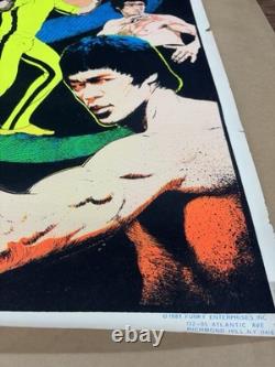 Rare Bruce Lee Blacklight Velvet Poster Kung Fu 1981 Rare Bruce Lee Blacklight Velvet Poster Kung Fu 1981