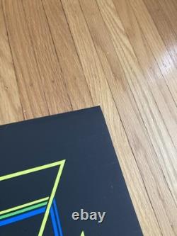 Rare Geometric Black Light Poster Prints 1969 1960s 24x35