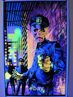 Rare? In The Name Of The Law Blacklight Poster? Funky? Licensed? Free Shipping