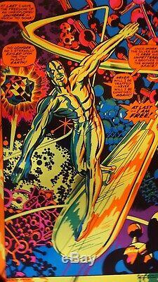 Rare Marvel Silver Surfer Black Light Poster 1971 Third Eye Jack Kirby