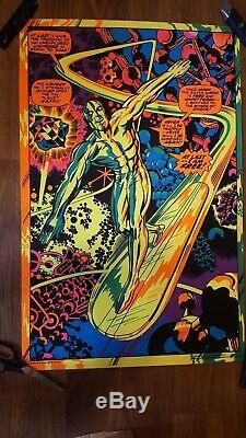 Rare Marvel Silver Surfer Black Light Poster 1971 Third Eye Jack Kirby