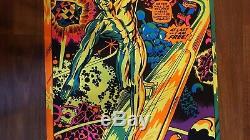 Rare Marvel Silver Surfer Black Light Poster 1971 Third Eye Jack Kirby