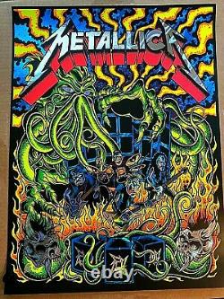 Rare Metallica Ktulu Rise Blacklight Lava Foil Poster 2020 Dirty Donny #/50