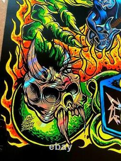 Rare Metallica Ktulu Rise Blacklight Lava Foil Poster 2020 Dirty Donny #/50