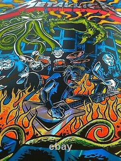 Rare Metallica Ktulu Rise Blacklight Lava Foil Poster 2020 Dirty Donny #/50