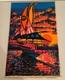 Rare Original 1971 Peaceful Sail Blacklight Poster 34 X 22