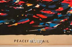 Rare ORIGINAL 1971 PEACEFUL SAIL Blacklight Poster 34 x 22