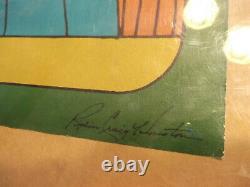 Rare Original 1960s Fortune Teller Crystal Ball Tarot Card Art Poster Signed