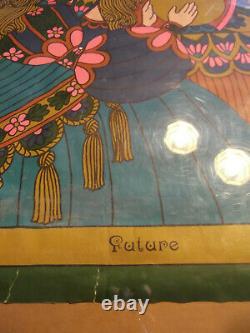 Rare Original 1960s Fortune Teller Crystal Ball Tarot Card Art Poster Signed