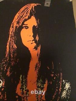 Rare Original Janis Joplin 1969 Blacklight Poster Atlanta Pop Festival