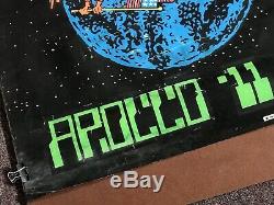 Rare Original Vintage 1969 Apollo 11 Blacklight Poster, Nasa Eagle Has Landed