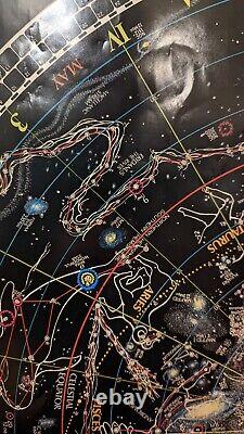 Rare Out Of Print Glow In The Dark 1980 Map Of Universe Celestial Arts Poster