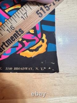 Rare VTG 1968 Orlando Macbeth Third Eye Black light Poster Coral Reef 710 33x21
