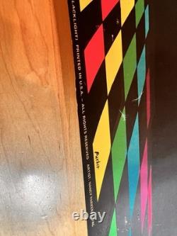 Rare VTG 1969 Wespac Nancy Parker Peacock Black Light Poster 26x22