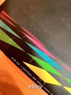Rare VTG 1969 Wespac Nancy Parker Peacock Black Light Poster 26x22