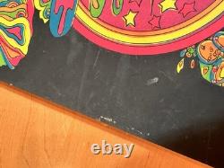 Rare VTG 1970 Funky Features Spaceways Black light Poster 26x20