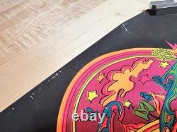 Rare VTG 1970 Funky Features Spaceways Black light Poster 26x20