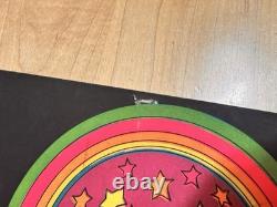Rare VTG 1970 Funky Features Spaceways Black light Poster 26x20