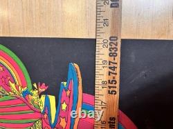 Rare VTG 1970 Funky Features Spaceways Black light Poster 26x20