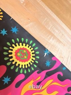 Rare VTG 1970 Funky Features Spaceways Black light Poster 26x20